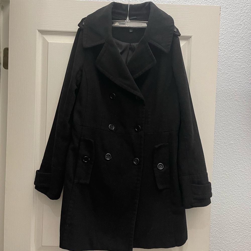 AMBIANCE Black Lined Coat